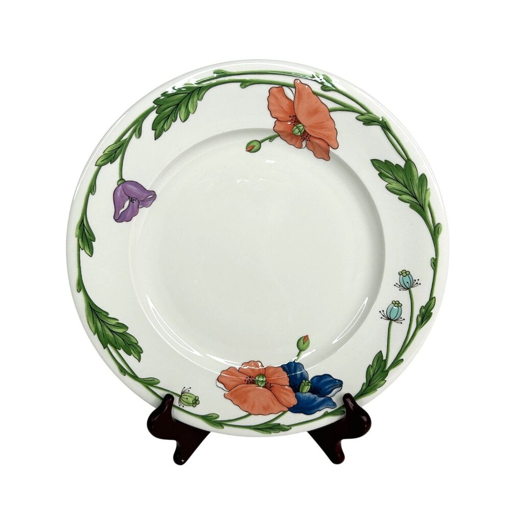 Villeroy & Boch Amapola 12.5" Porcelain Dinner Plate Floral Germany
